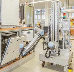 Der Testroboter bei Bosch-Siemens-Haugeräte